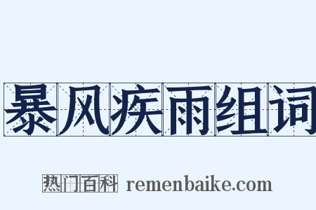 暴风疾雨组词是什么意思的图片